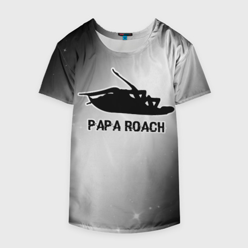 Накидка на куртку 3D Papa Roach glitch на светлом фоне, цвет 3D печать - фото 4