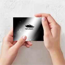 Поздравительная открытка Papa Roach glitch на светлом фоне - фото 2