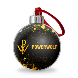 Ёлочный шар Powerwolf - gold gradient: надпись и символ