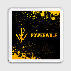 Магнит 55*55 Powerwolf - gold gradient: надпись и символ