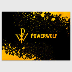 Поздравительная открытка Powerwolf - gold gradient: надпись и символ