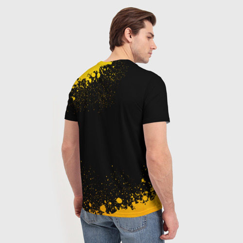 Мужская футболка 3D Ozzy Osbourne - gold gradient, цвет 3D печать - фото 4