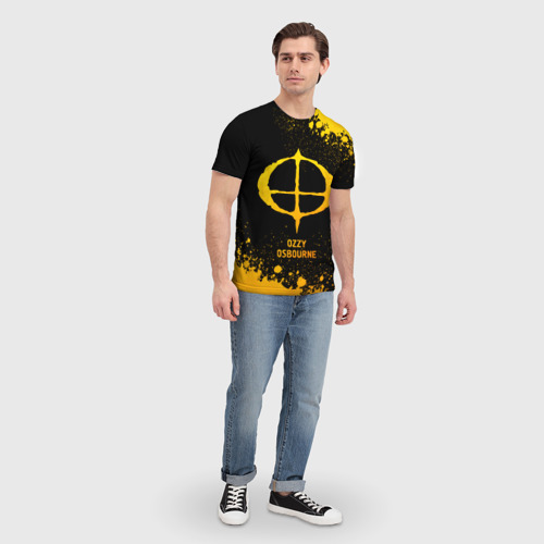 Мужская футболка 3D Ozzy Osbourne - gold gradient, цвет 3D печать - фото 5