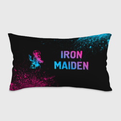 Подушка 3D антистресс Iron Maiden - neon gradient: надпись и символ