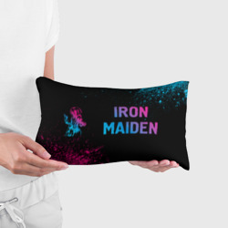 Подушка 3D антистресс Iron Maiden - neon gradient: надпись и символ - фото 2