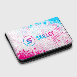 Картхолдер с принтом Skillet neon gradient style: надпись и символ