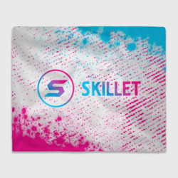 Плед 3D Skillet neon gradient style: надпись и символ