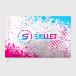 Флаг 3D Skillet neon gradient style: надпись и символ