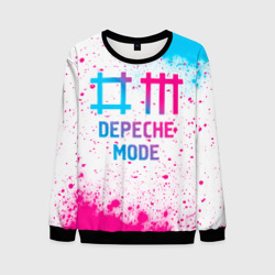 Мужской свитшот 3D Depeche Mode neon gradient style