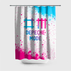 Штора 3D для ванной Depeche Mode neon gradient style