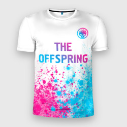 Мужская футболка 3D Slim The Offspring neon gradient style: символ сверху