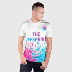 Мужская футболка 3D Slim The Offspring neon gradient style: символ сверху - фото 2