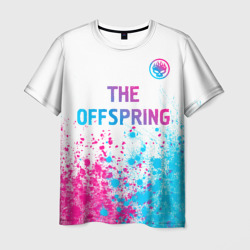 Мужская футболка 3D The Offspring neon gradient style: символ сверху