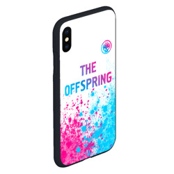 Чехол для iPhone XS Max матовый The Offspring neon gradient style: символ сверху - фото 2