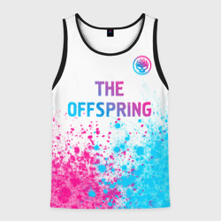 Мужская майка 3D The Offspring neon gradient style: символ сверху