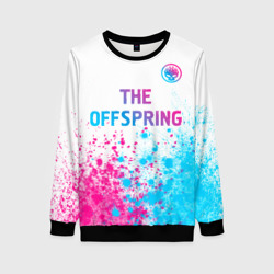 Женский свитшот 3D The Offspring neon gradient style: символ сверху