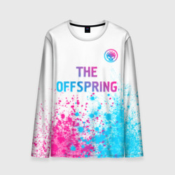 Мужской лонгслив 3D The Offspring neon gradient style: символ сверху