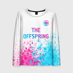 Женский лонгслив 3D The Offspring neon gradient style: символ сверху