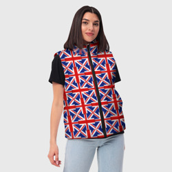 Женский жилет утепленный 3D Флаги Англии - фото 2
