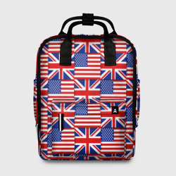 Женский рюкзак 3D Флаги США и Англии