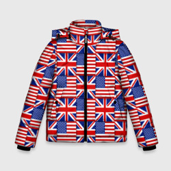 Зимняя куртка для мальчиков 3D Флаги США и Англии