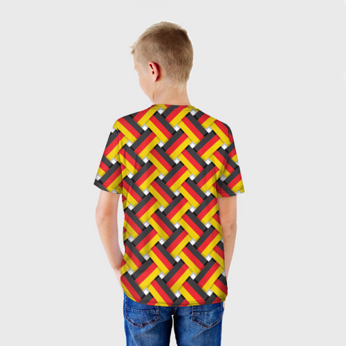 Детская футболка 3D Германия - плетёнка, цвет 3D печать - фото 4