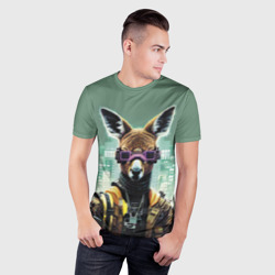 Мужская футболка 3D Slim Cool kangaroo - Cyberpunk - фото 2