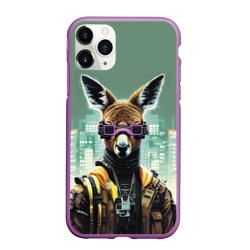 Чехол для iPhone 11 Pro Max матовый Cool kangaroo - Cyberpunk