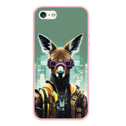 Чехол для iPhone 5/5S матовый Cool kangaroo - Cyberpunk