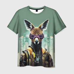 Мужская футболка 3D Cool kangaroo - Cyberpunk