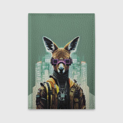 Обложка для автодокументов Cool kangaroo - Cyberpunk