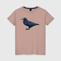 Ворон ожидает – Женская футболка хлопок с принтом купить со скидкой в -20%