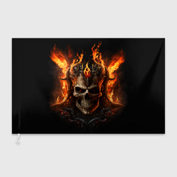 Флаг 3D Лучший огненный череп
