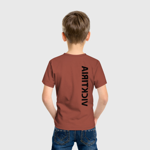 Детская футболка хлопок Имя Vicktoria, цвет кирпичный - фото 4
