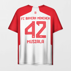 Мужская футболка 3D Джамал Мусиала Бавария Мюнхен форма 23-24 домашняя
