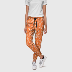 Женские брюки 3D Оранжевое путешествие - фото 2