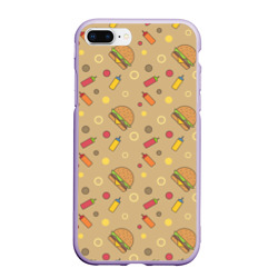 Чехол для iPhone 7Plus/8 Plus матовый Гамбургеры