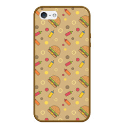 Чехол для iPhone 5/5S матовый Гамбургеры