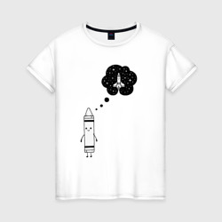 Женская футболка хлопок Space dreams