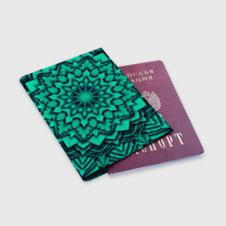 Обложка для паспорта матовая кожа Мандала анахата чакра - фото 2