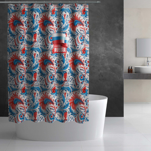 Штора 3D для ванной Russia pattern - фото 3