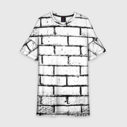 Детское платье 3D White brick wall