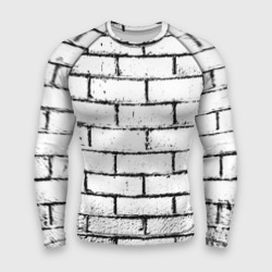 Мужской рашгард 3D White brick wall