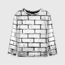 Детский лонгслив 3D White brick wall