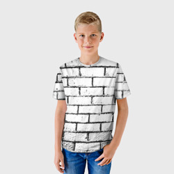 Детская футболка 3D White brick wall - фото 2