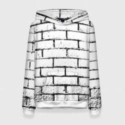 Женская толстовка 3D White brick wall