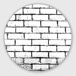 Круглый коврик для мышки White brick wall