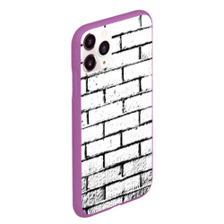 Чехол для iPhone 11 Pro Max матовый White brick wall - фото 2