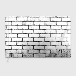 Флаг 3D White brick wall