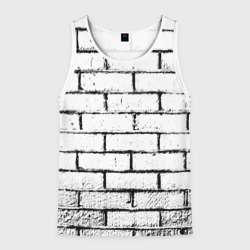 Мужская майка 3D White brick wall